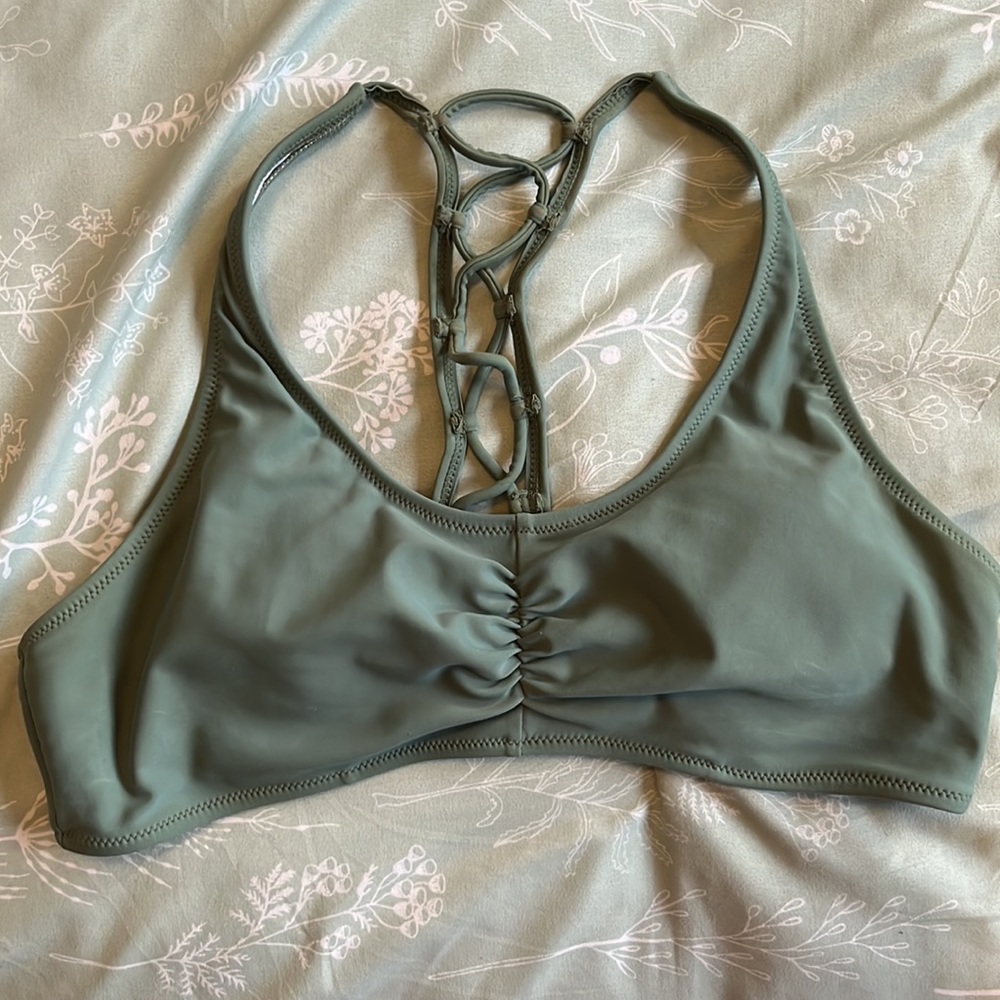 Green racerback bikini top - Picture 4 of 5
